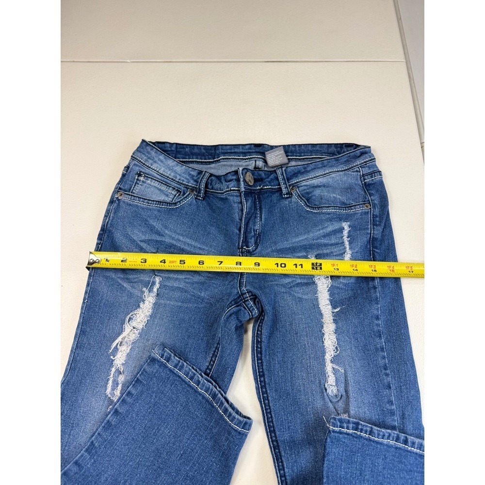 Sowdgirl Jeans Women's Size 9 Blue Denim Distressed Whiskered Wash - Picture 4 of 8